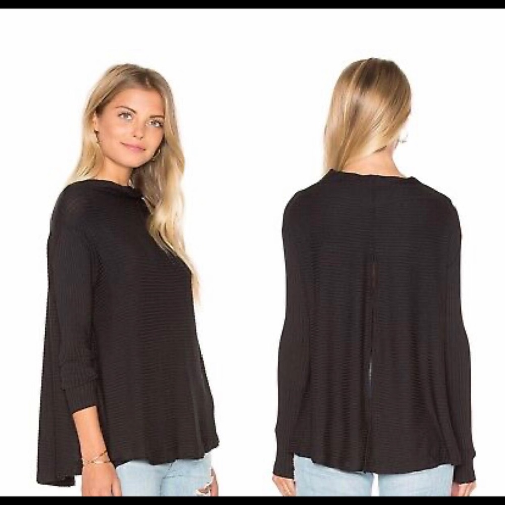 Free People Ribbed Fly Away Sweater